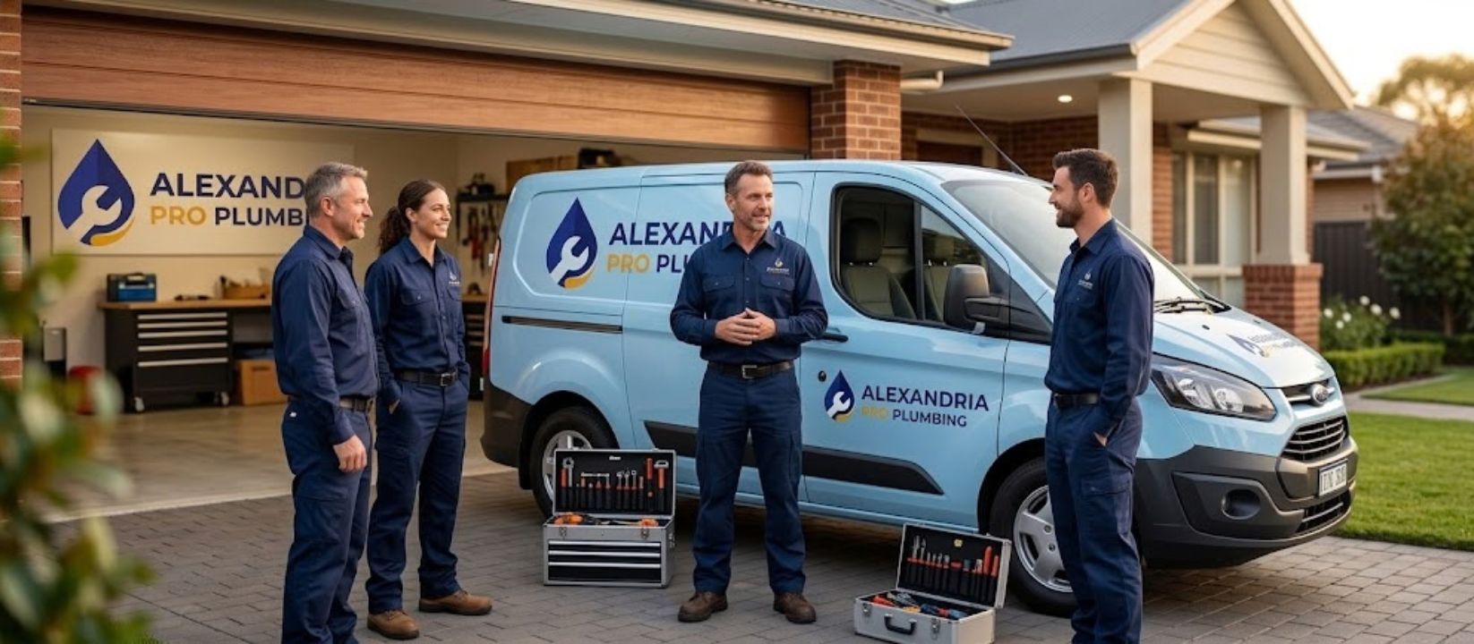 Licensed Alexandria Pro Plumbing technician working on a residential plumbing repair in Alexandria, VA